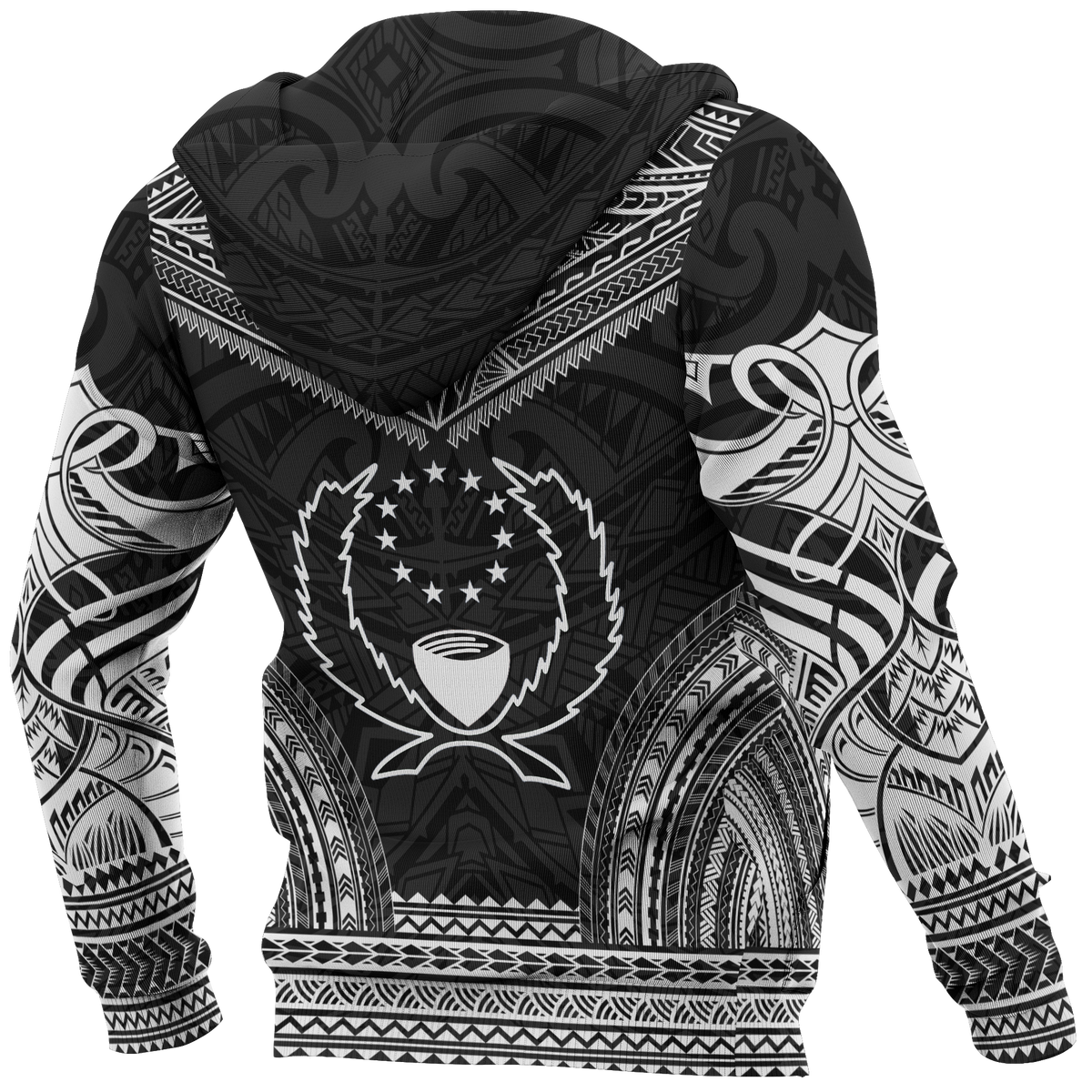 Pohnpei Polynesian Chief Hoodie Black Version - Polynesian Pride