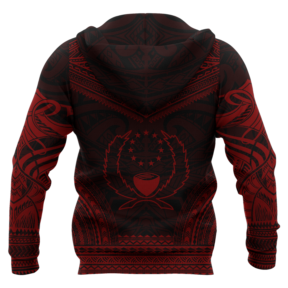 Pohnpei Polynesian Chief Hoodie Red Version - Polynesian Pride