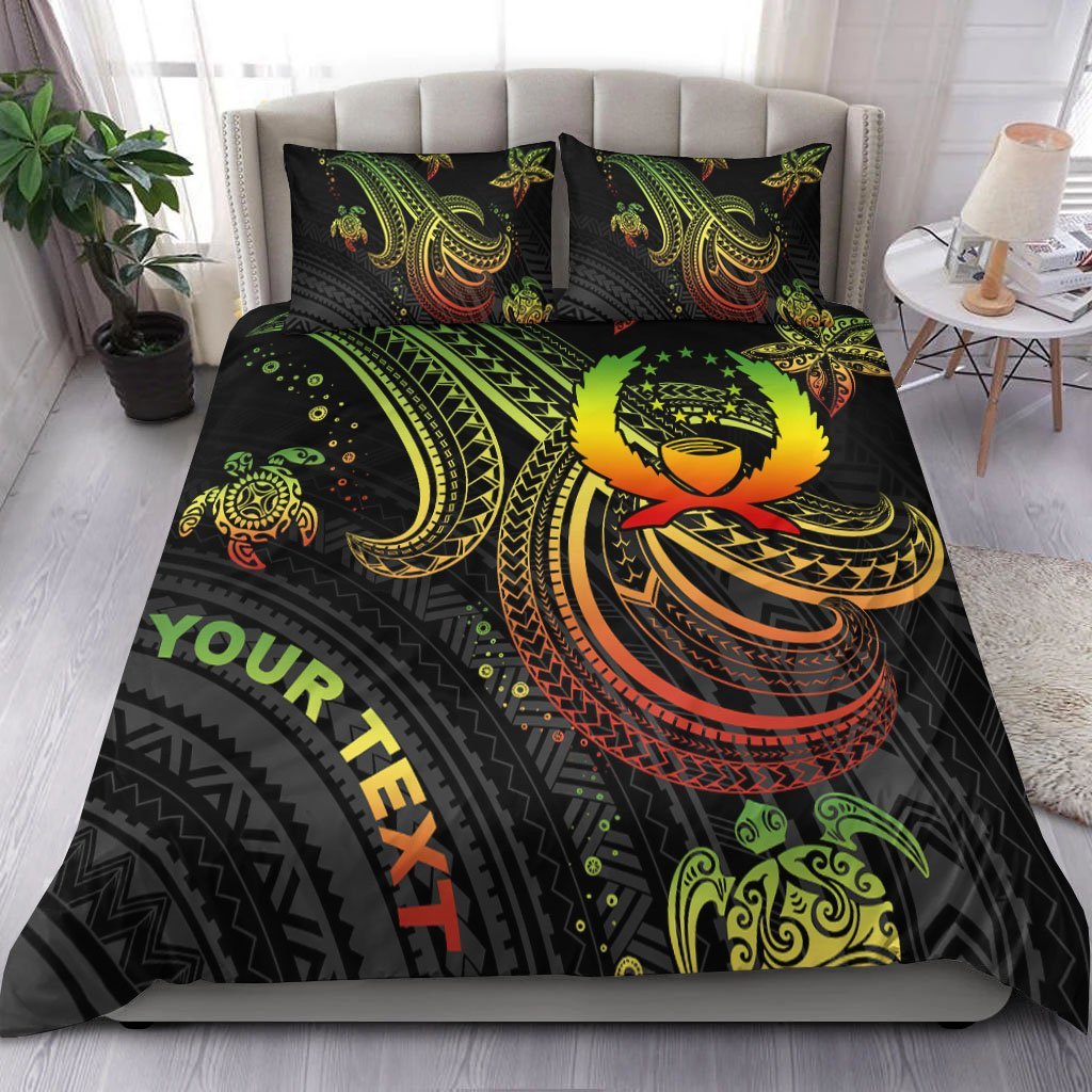 Pohnpei Custom Personalised Bedding Set - Reggae Turtle Reggae - Polynesian Pride