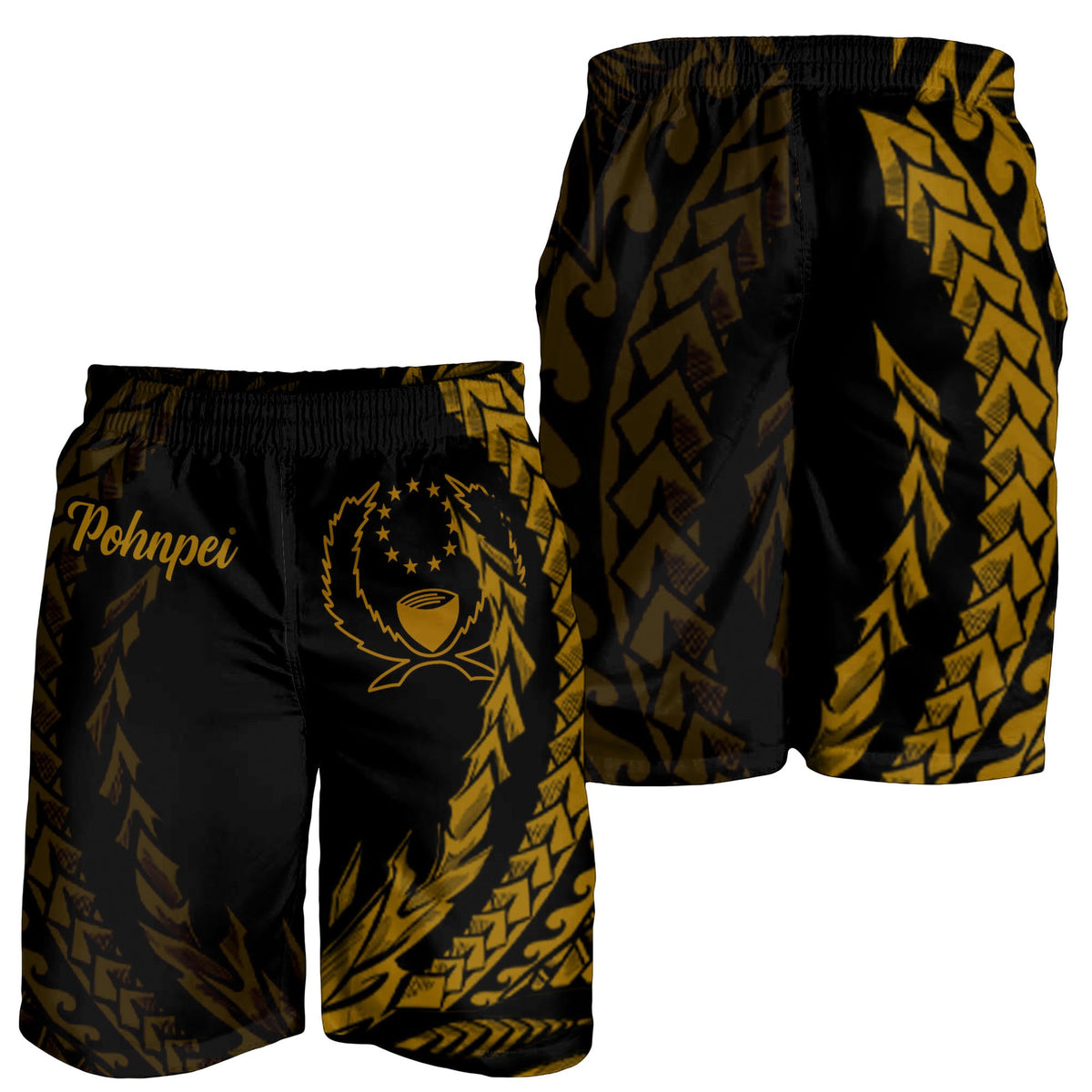 Pohnpei Men's Shorts - Wings Style - Polynesian Pride