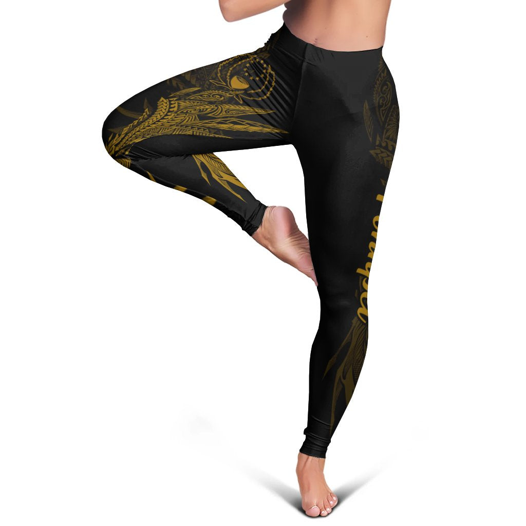 Pohnpei Leggings - Wings Style Black - Polynesian Pride