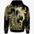 Pohnpei Hoodie Hammerhead Shark Tribal Pattern Unisex Gold - Polynesian Pride