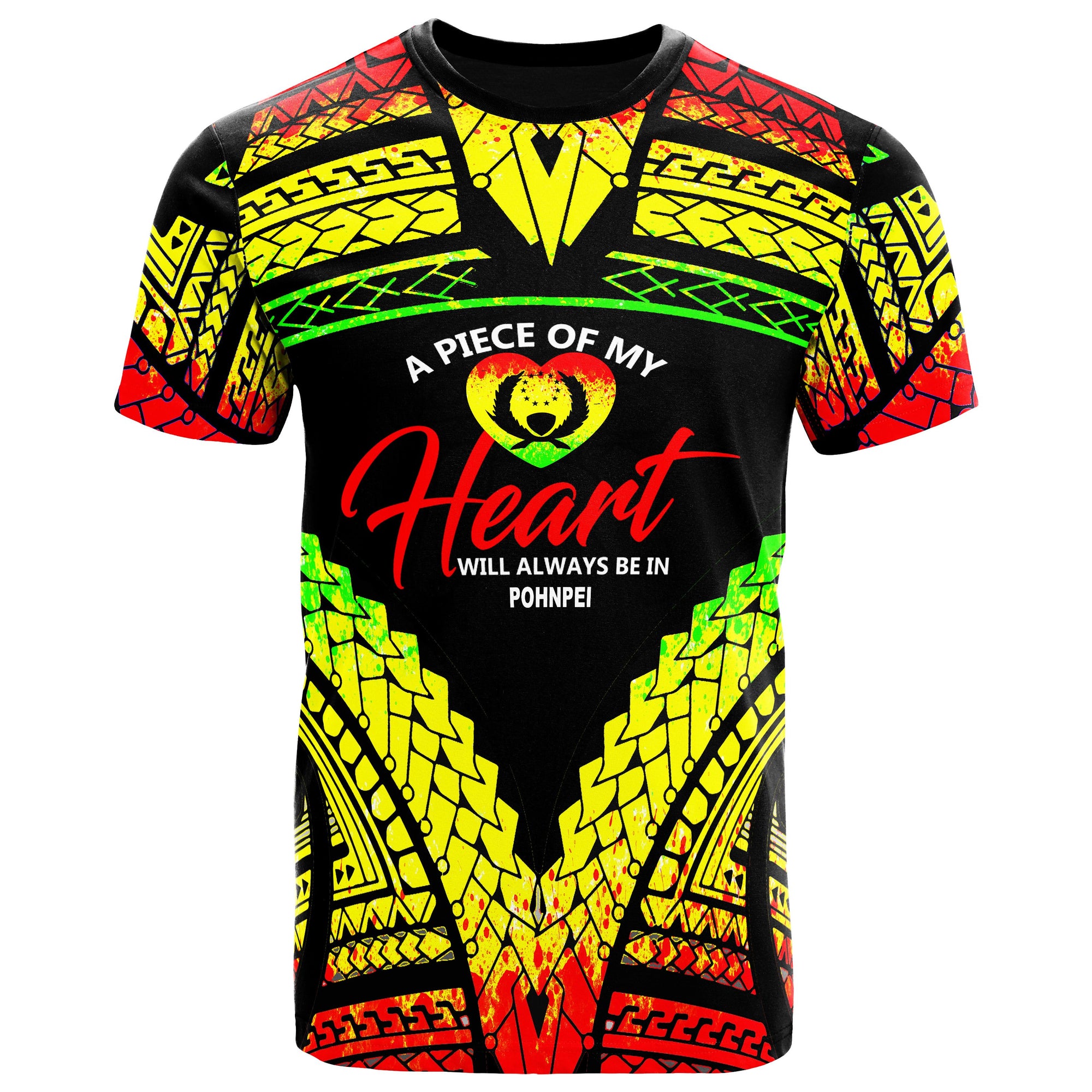 Pohnpei T Shirt A Pice Of My Heart Reggae Unisex Reggae - Polynesian Pride