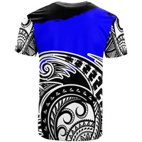 Pohnpei T Shirt Sokehs Flag With Round Black White Pattern - Polynesian Pride