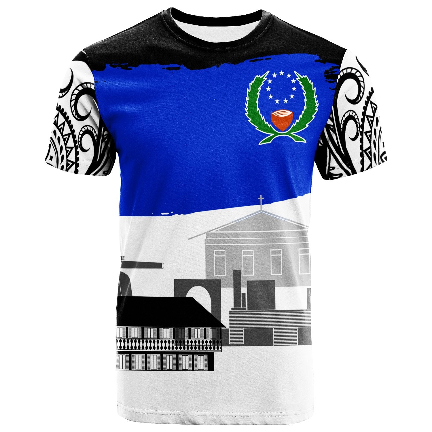 Pohnpei Custom T Shirt Architectural Attractions Unisex Art - Polynesian Pride