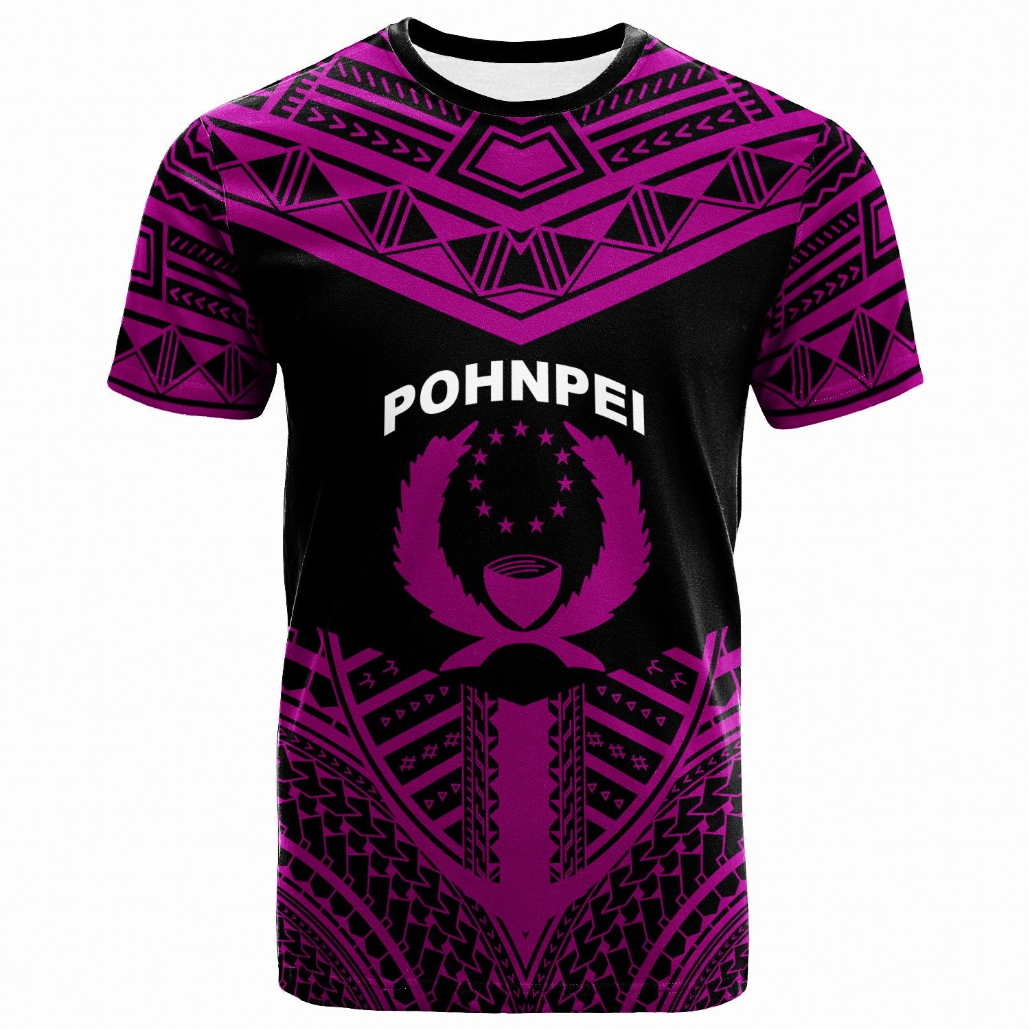 Pohnpei T Shirt Tribal Pattern Cool Style Purple Color Unisex Purple - Polynesian Pride