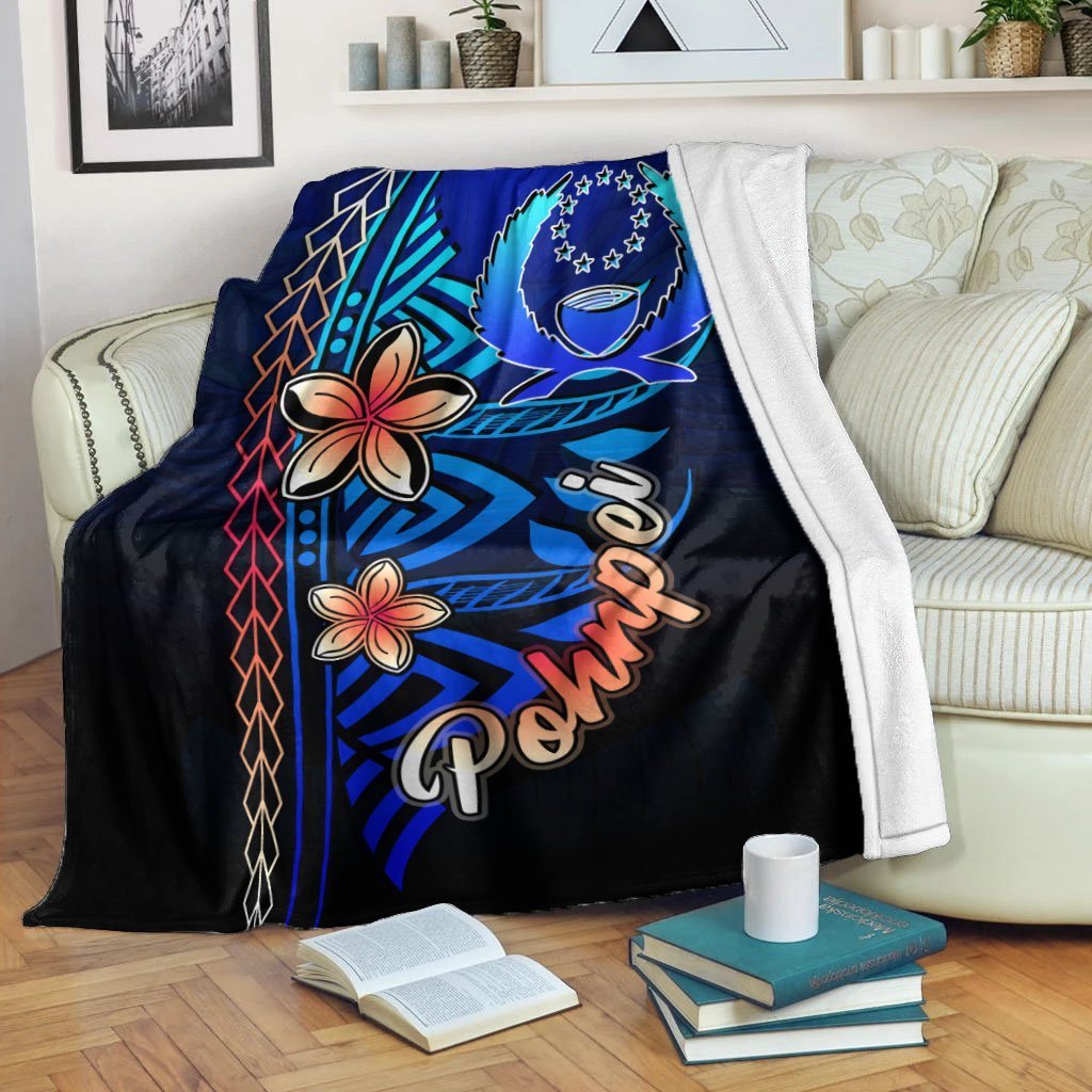 Pohnpei Premium Blanket - Vintage Tribal Mountain White - Polynesian Pride