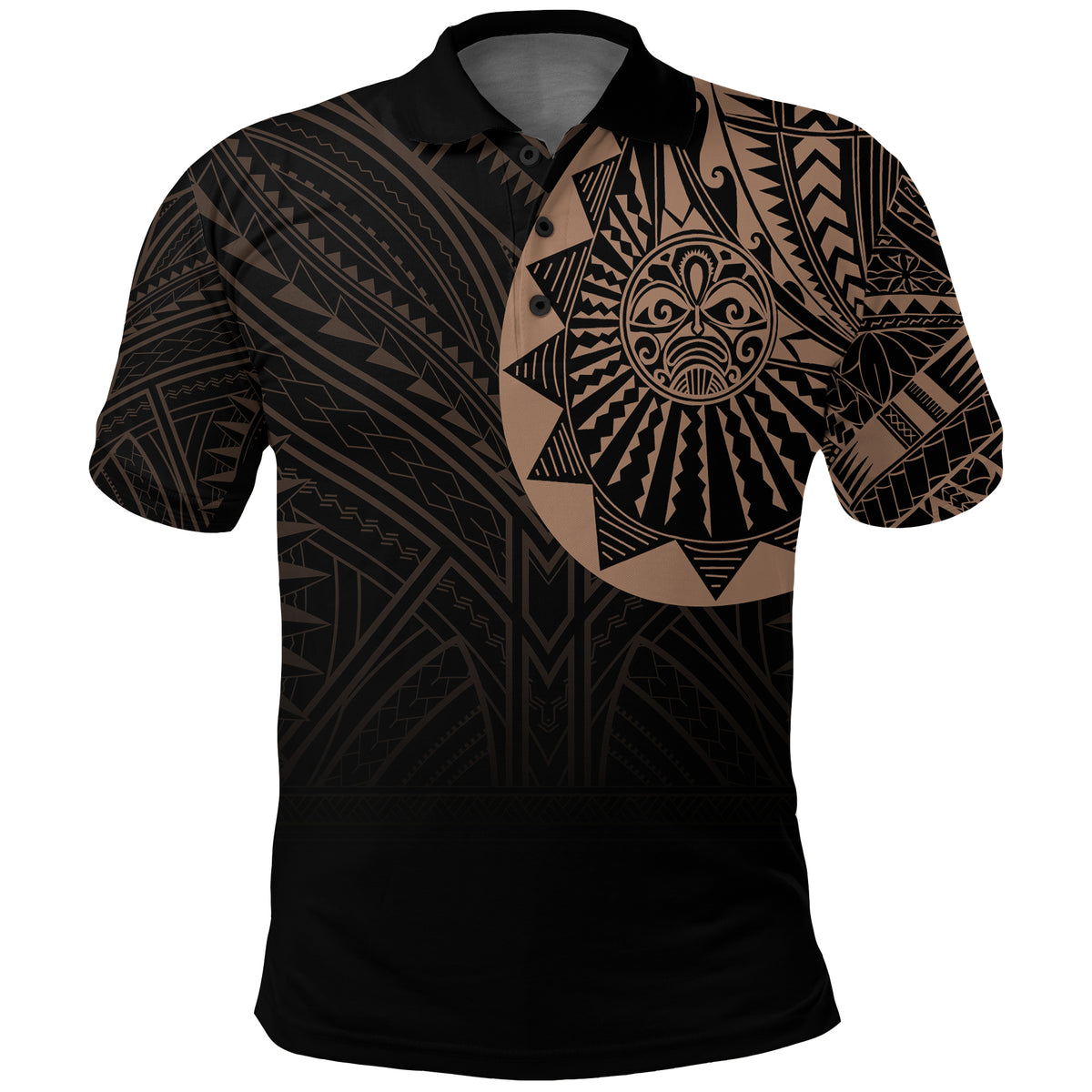 Polynesian Full Sleeve Tattoo Polo Shirt Blush Color LT7 Unisex Black - Polynesian Pride