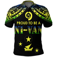 Vanuatu Proud To Be A Ni Van Polynesian Pattern Polo Shirt Malampa Province LT7 Black - Polynesian Pride