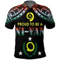 Vanuatu Proud To Be A Ni Van Polynesian Pattern Polo Shirt Penama Province LT7 Black - Polynesian Pride