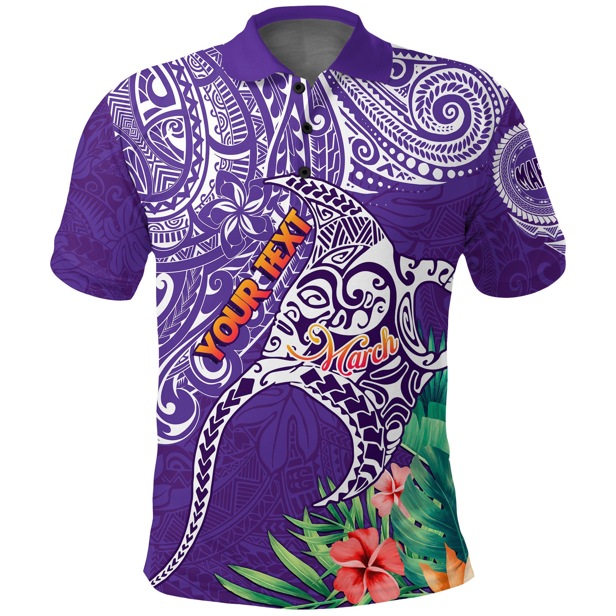 Custom Polynesian Birthday Polo Shirt Legends Are Born In March LT7 Unisex Purple - Polynesian Pride