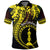 New Caledonia Custom Polo Shirt Kanaky Mix Plumeria LT7 Black - Polynesian Pride