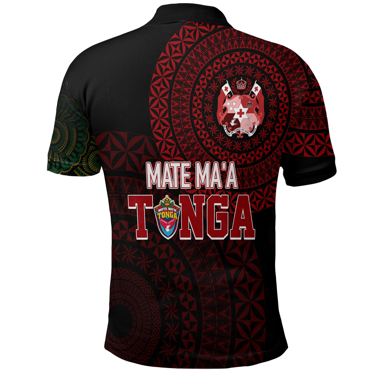 Custom Aussie Wallabies Mix Mate Maa Tonga Polo Shirt Ver 02 LT7 - Polynesian Pride