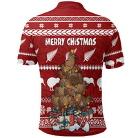 New Zealand Polo Shirt Mere Kirihimete Kiwi Xmas Tree LT7 - Polynesian Pride