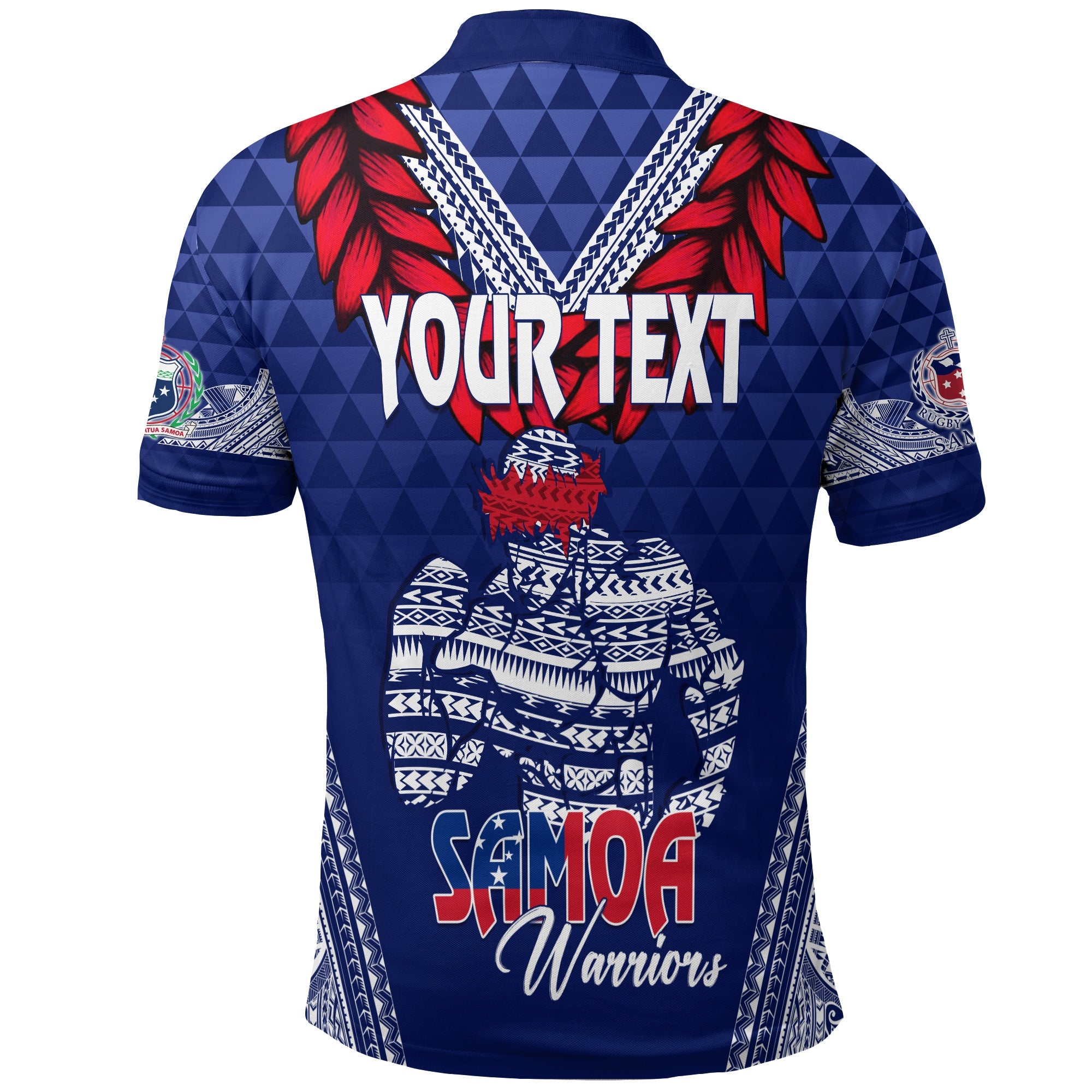 Custom Toa Samoa Polo Shirt Ulafala Style Samoa Warriors LT7 - Polynesian Pride