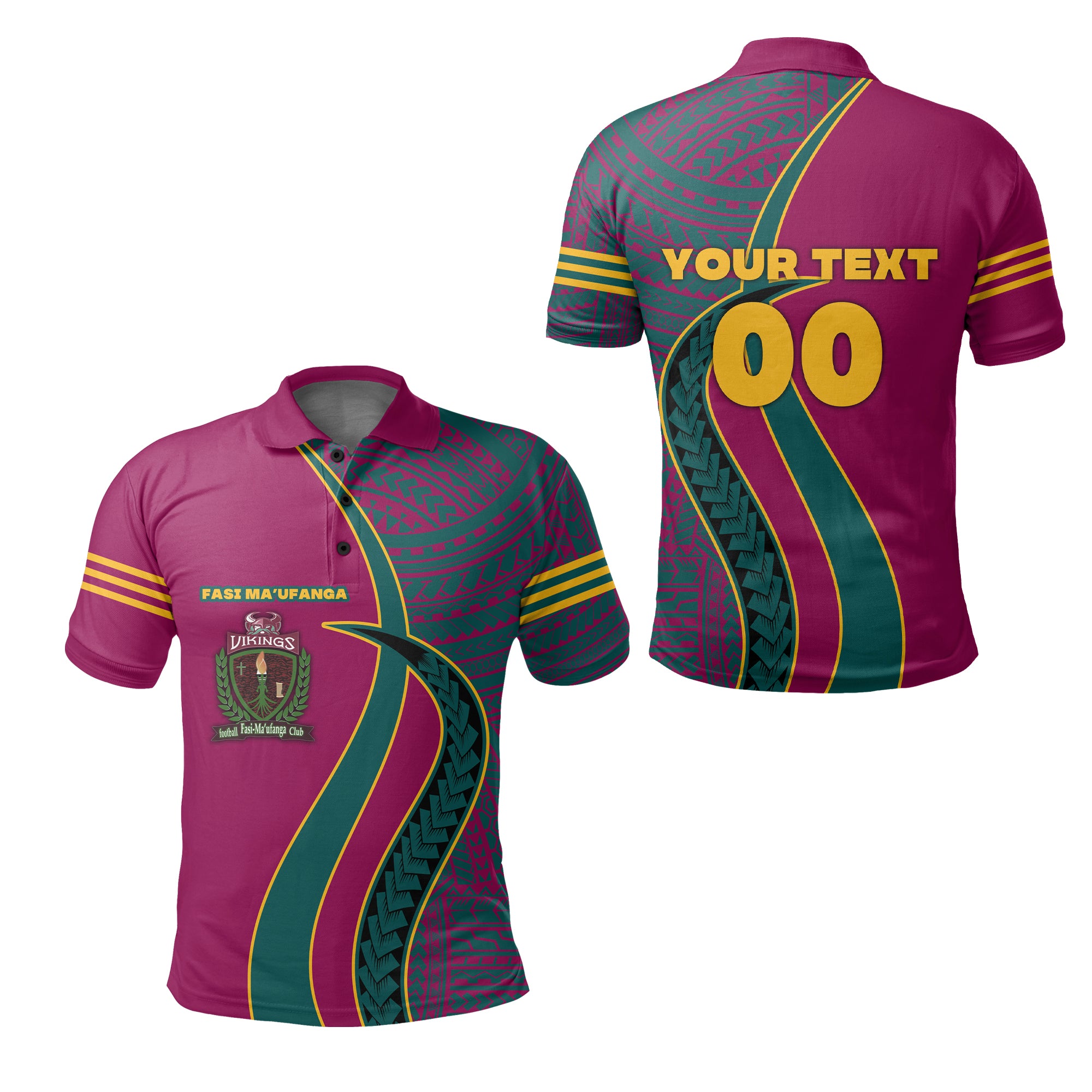 Custom Fasi Maufanga Football Polo Shirt Special Style LT16 Unisex Maroon - Polynesian Pride