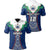 Custom American Samoa Rugby Polo Shirt Style Gown Unisex Blue - Polynesian Pride