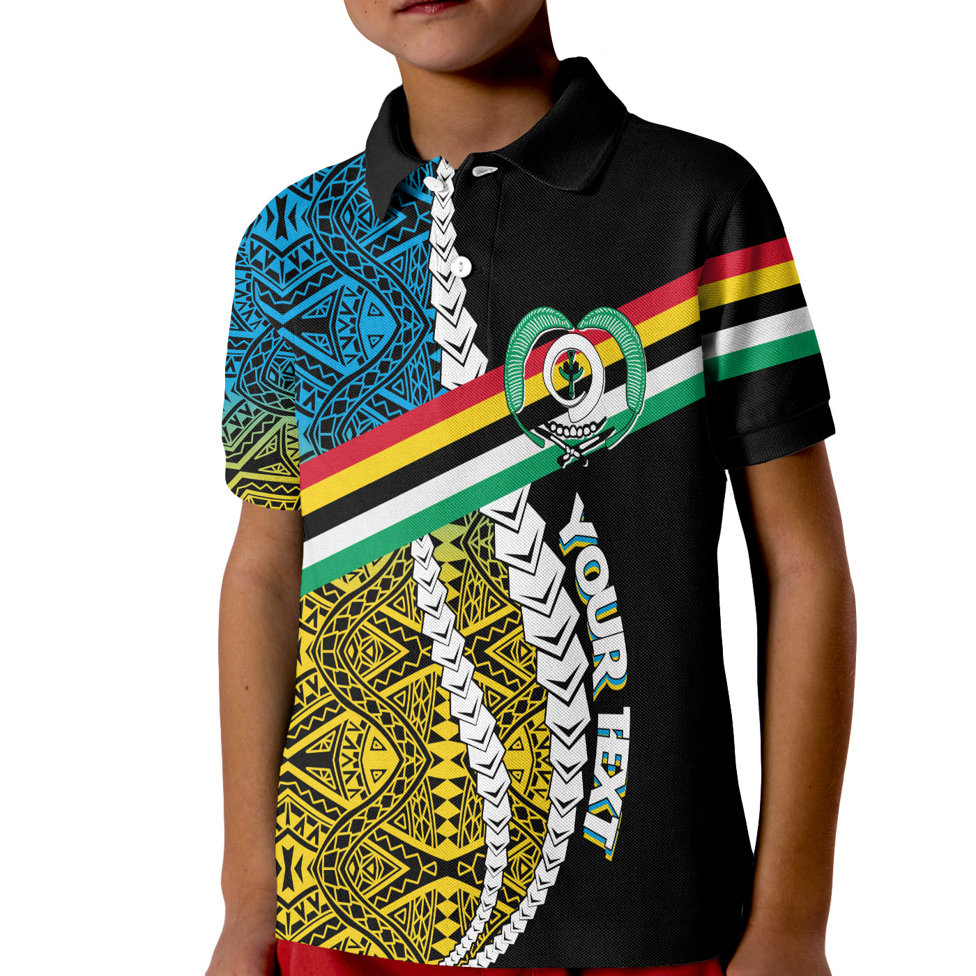 (Custom Personalised) Vanuatu Torba Province KID Polo Shirt Torba Flag Polynesian Pattern LT7 Unisex Art - Polynesian Pride