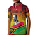 Vanuatu Father Lini Quote Polo Shirt KID Flag Style - Black LT7 Kid Art - Polynesian Pride