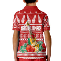 Hawaii Christmas Polo Shirt KID Mele Kalikimaka - Ukulele LT7 - Polynesian Pride