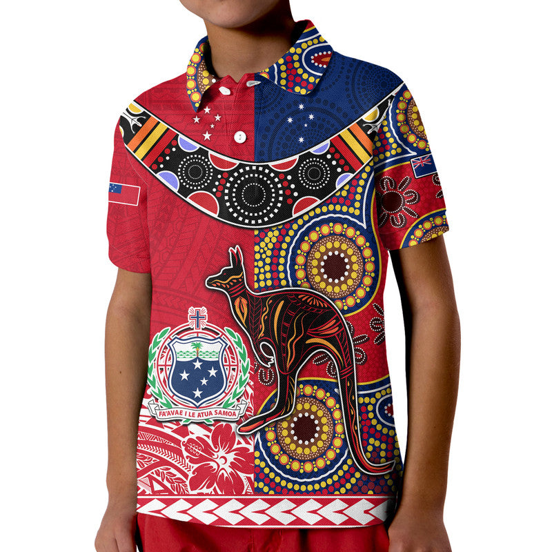 Custom Australia Aboriginal and Samoa Polynesian Polo Shirt Boomerang LT9 - Polynesian Pride