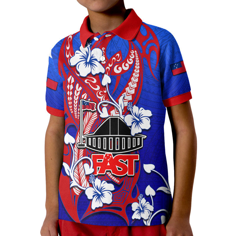 Special Samoa FAST Party Polo Shirt Tribal Samoan Hibiscus Design LT9 - Polynesian Pride