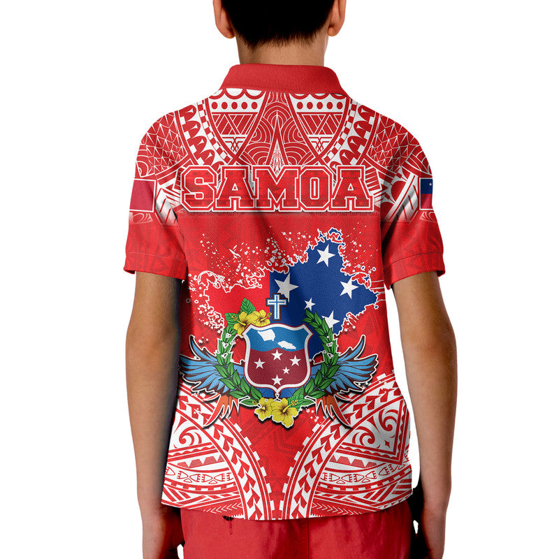 Toa Samoa Polynesian Rugby Polo Shirt Samoan Flag Red Color LT9 - Polynesian Pride