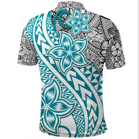 Traditional Polynesian Tribal Tattoo Retro Polo Shirt Turquoise LT9 - Polynesian Pride