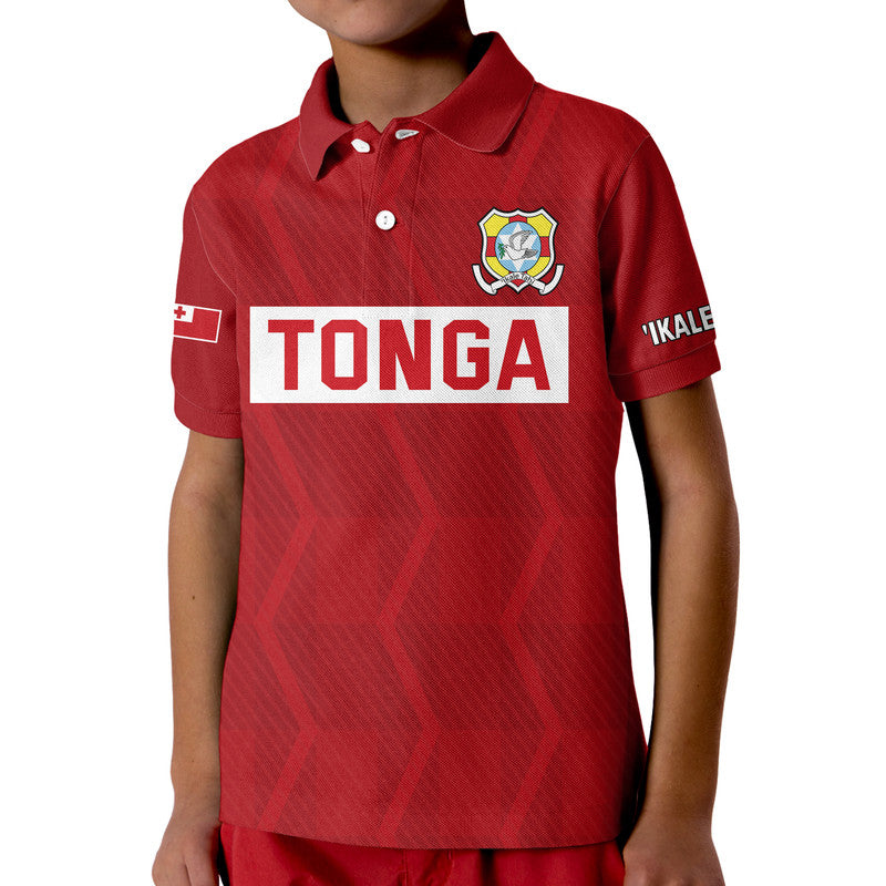 Tonga Rugby Sevens Kid Polo Shirt Sporty Style LT9 Kid Red - Polynesian Pride