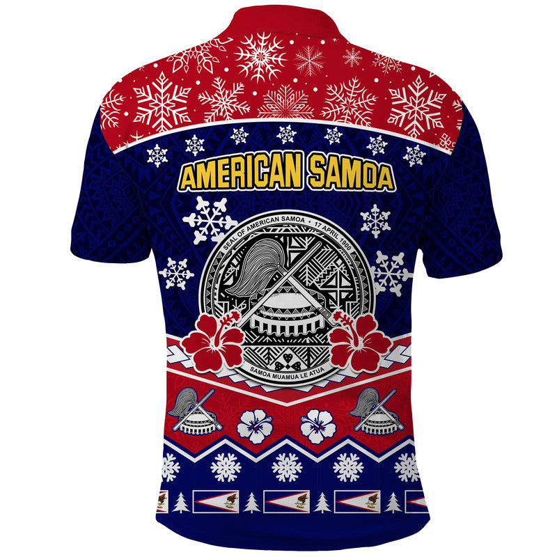 American Samoa Tribal Polynesian Christmas Vibe Polo Shirt LT9 - Polynesian Pride