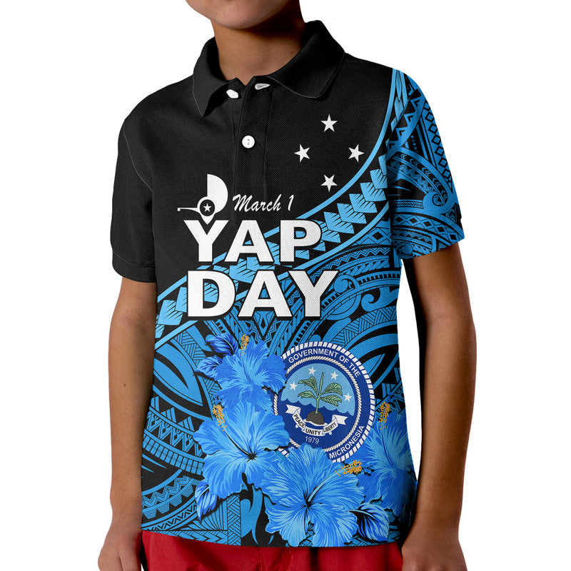 Yap State Day Polo Shirt Yap Flag and FSM Seal LT9 - Polynesian Pride