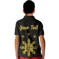 Custom Philippines Eagle Barong Polo Shirt Filipino Eight Rayed Gold Sun LT9 - Polynesian Pride