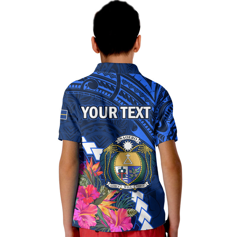 Custom Nauru Coat of Arms Polo Shirt Polynesian Tropical LT9 - Polynesian Pride
