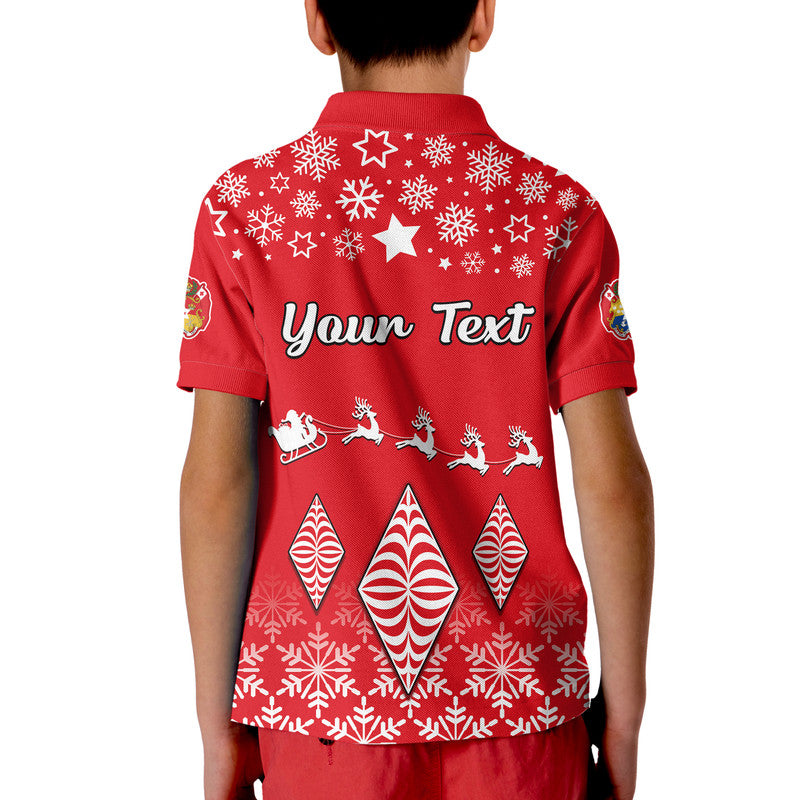 Custom Tonga Kupesi Ngatu Merry Christmas Polo Shirt LT9 - Polynesian Pride