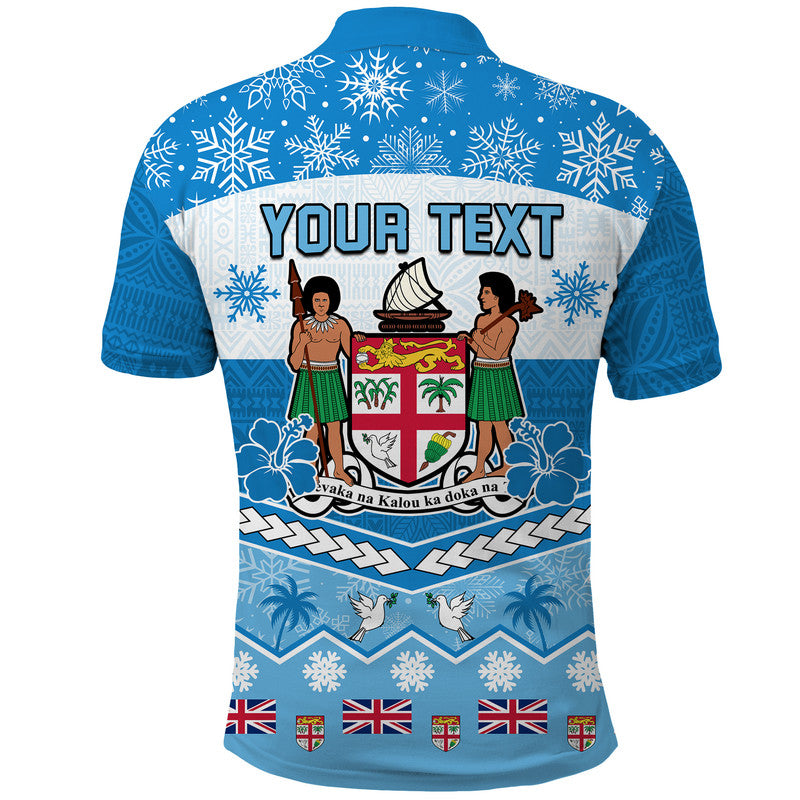 Custom Fiji Masi Tapa Christmas Vibe Polo Shirt LT9 - Polynesian Pride