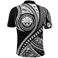 Federated States of MicronesiaPolo Shirt Black Polynesian Wave Style LT9 - Polynesian Pride