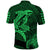 Custom Hawaii Polo Shirt Shark and Turtle Mix Kakau Green LT9 - Polynesian Pride