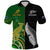 Aotearoa Rugby All Black Combine Australia Wallabies Polo Shirt Aboriginal Kangaroo and Maori Fern LT9 Black - Polynesian Pride