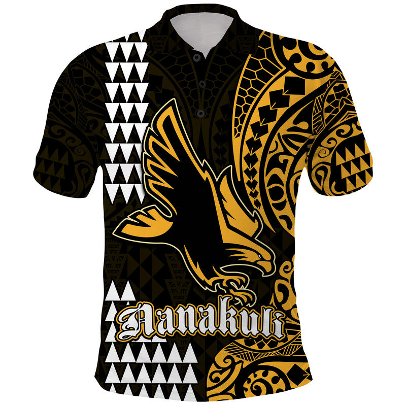 Custom Hawaii Nanakuli High School Polo Shirt Tribal Kakau LT9 Yellow - Polynesian Pride