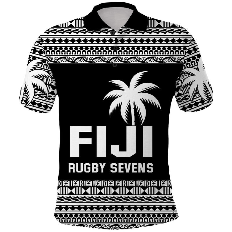 (Custom Text and Number) Fiji Rugby Sevens Polo Shirt Simple Style LT9 Blue - Polynesian Pride