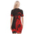 Maori Floral Pattern Polo Dress Hummingbird - Red LT7 - Polynesian Pride