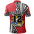 Custom Tonga Rugby Polo Shirt Polynesian Style Pinwheel Custom Text and Number - Polynesian Pride