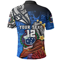 Custom Samoa Rugby Polo Shirt Polynesian Ocean World Style - Polynesian Pride