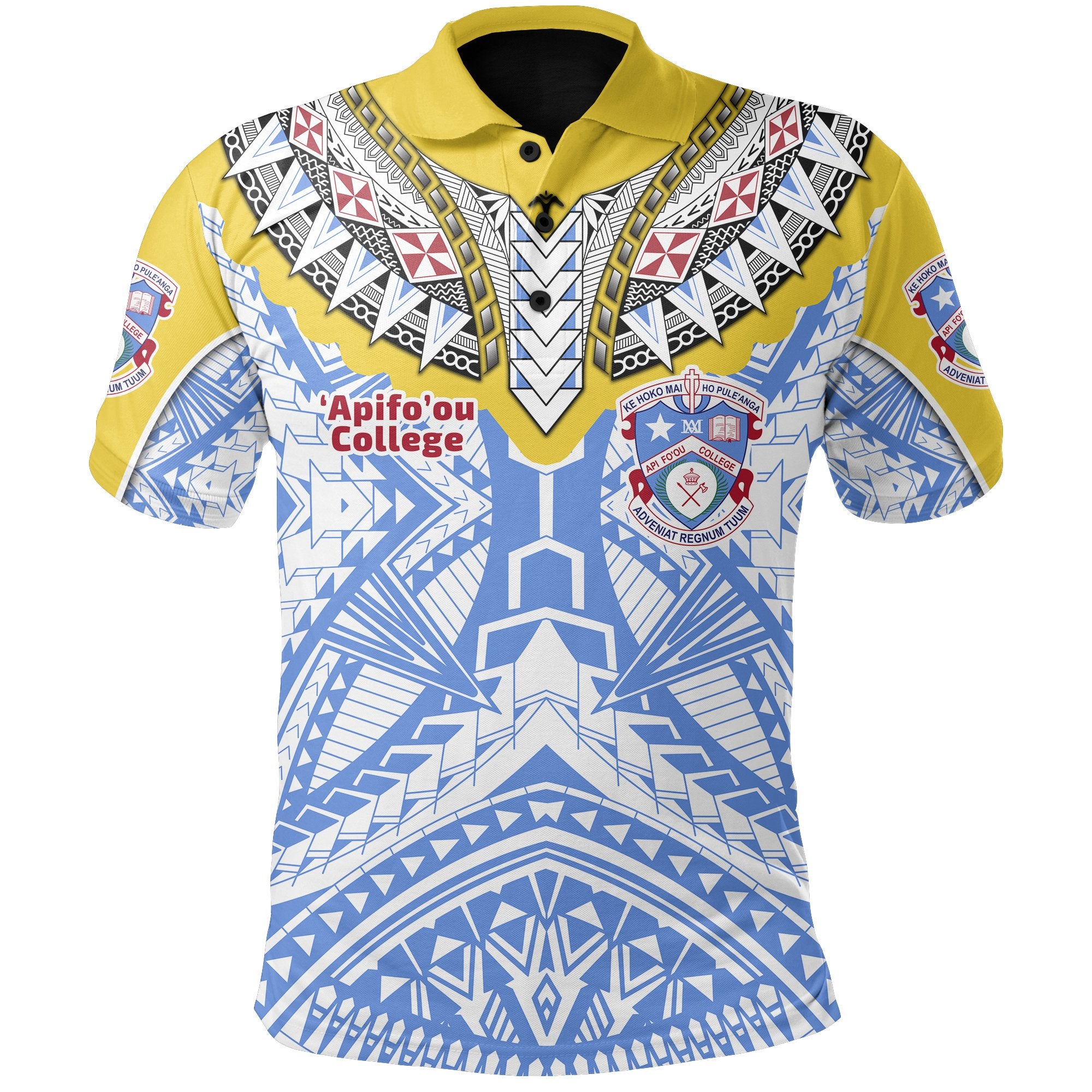 Custom Kolisi Apifoou College Polo Shirt Tonga Modern Style Unisex Yellow - Polynesian Pride