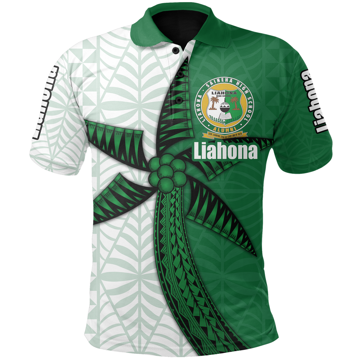 Custom Liahona Tonga Polo Shirt Polynesian Coconut Tree Style - Polynesian Pride