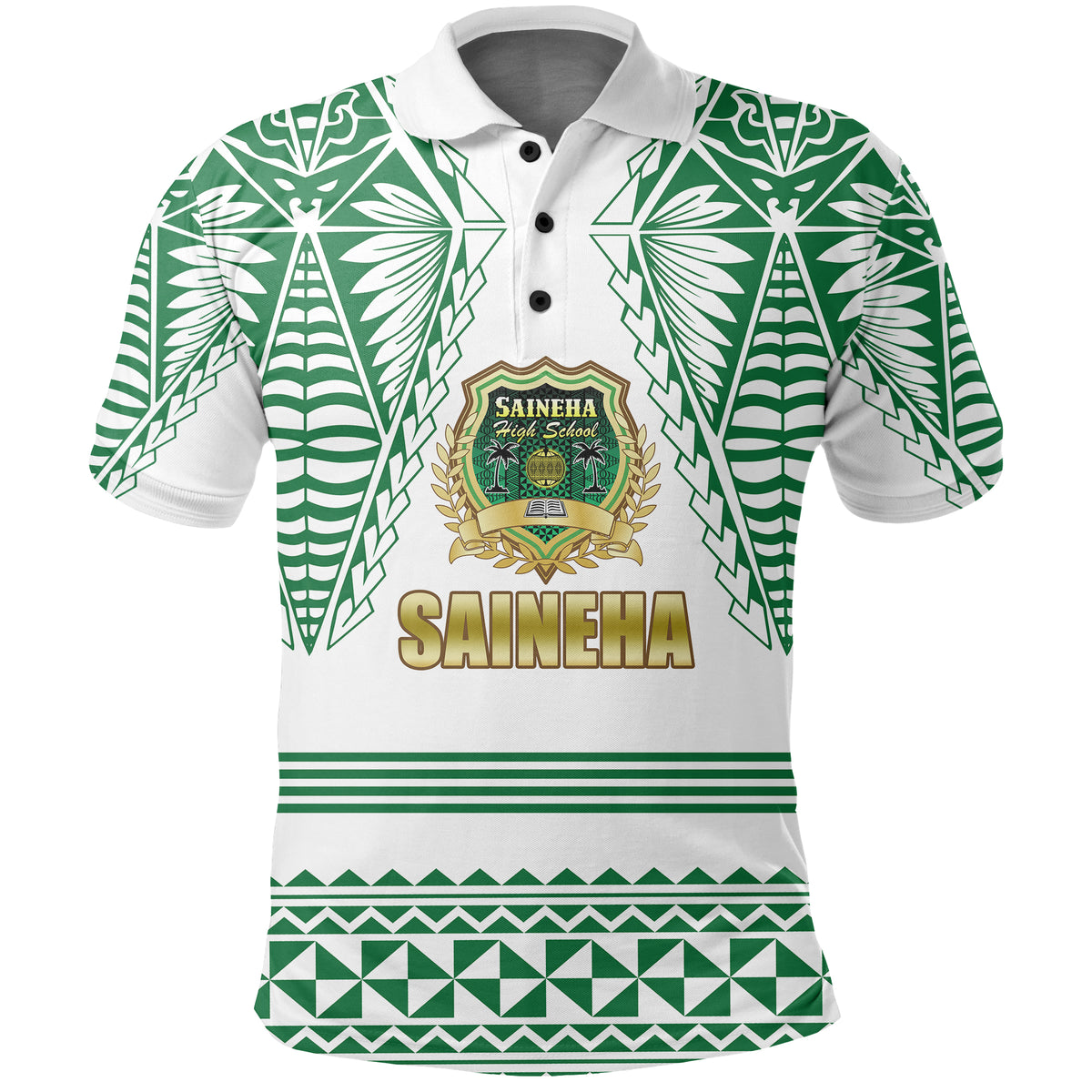 Custom Saineha Tonga Polo Shirt Tattoo Style Special Class of LT16 - Polynesian Pride