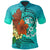 Tonga Polo Shirt Tropical Flowers Style Unisex Blue - Polynesian Pride