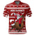 New Zealand Xmas Polo Shirt Mere Kirihimete Santa With Kiwi Bird LT7 Red - Polynesian Pride