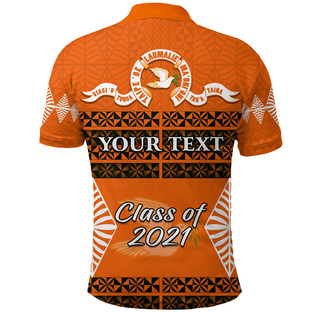 Custom Tailulu College Polo Shirt Tonga Pattern Class Year and Your Text LT13 - Polynesian Pride