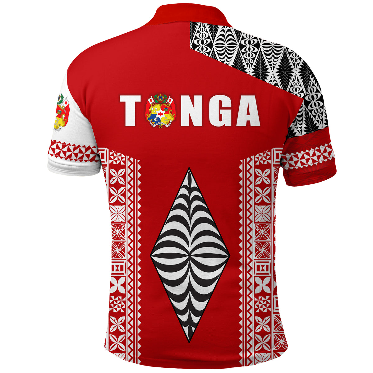 Custom Tonga Rugby Polo Shirt Mate Maa Tonga LT13 - Polynesian Pride